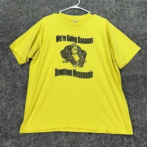 Vintage Fruit Of The Loom Shirt Mens XL Yellow Surge Gorilla Graphic Tee 90s
